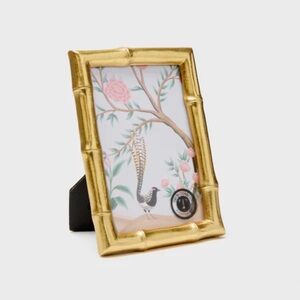 Two’s Company 4 x 6 Gold Faux Bamboo Frame
